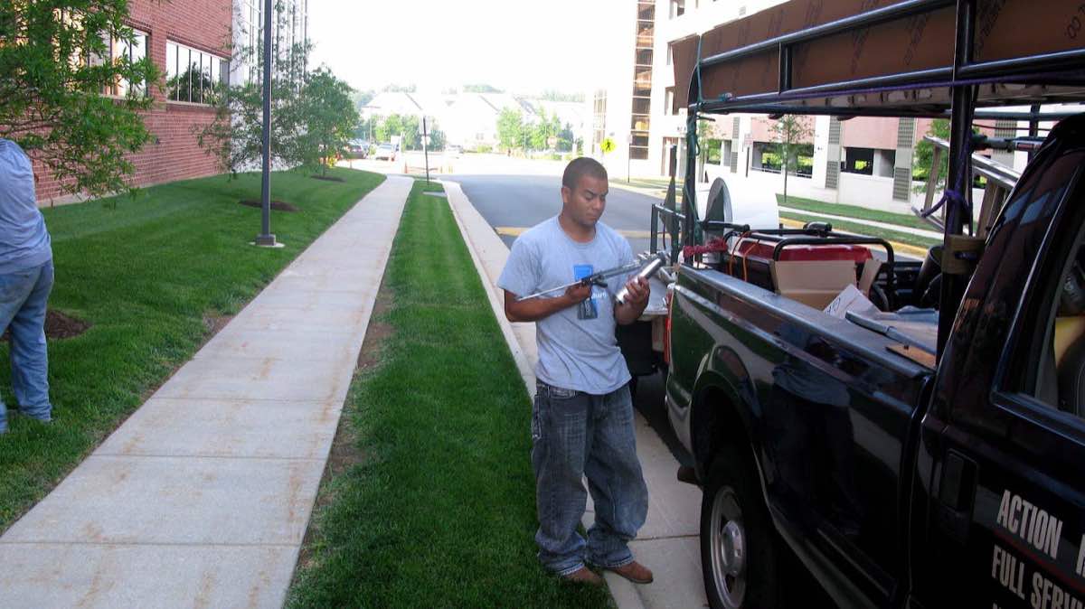 exterior cleaning work by Action Sheet Metal Company, Inc in Alexandria