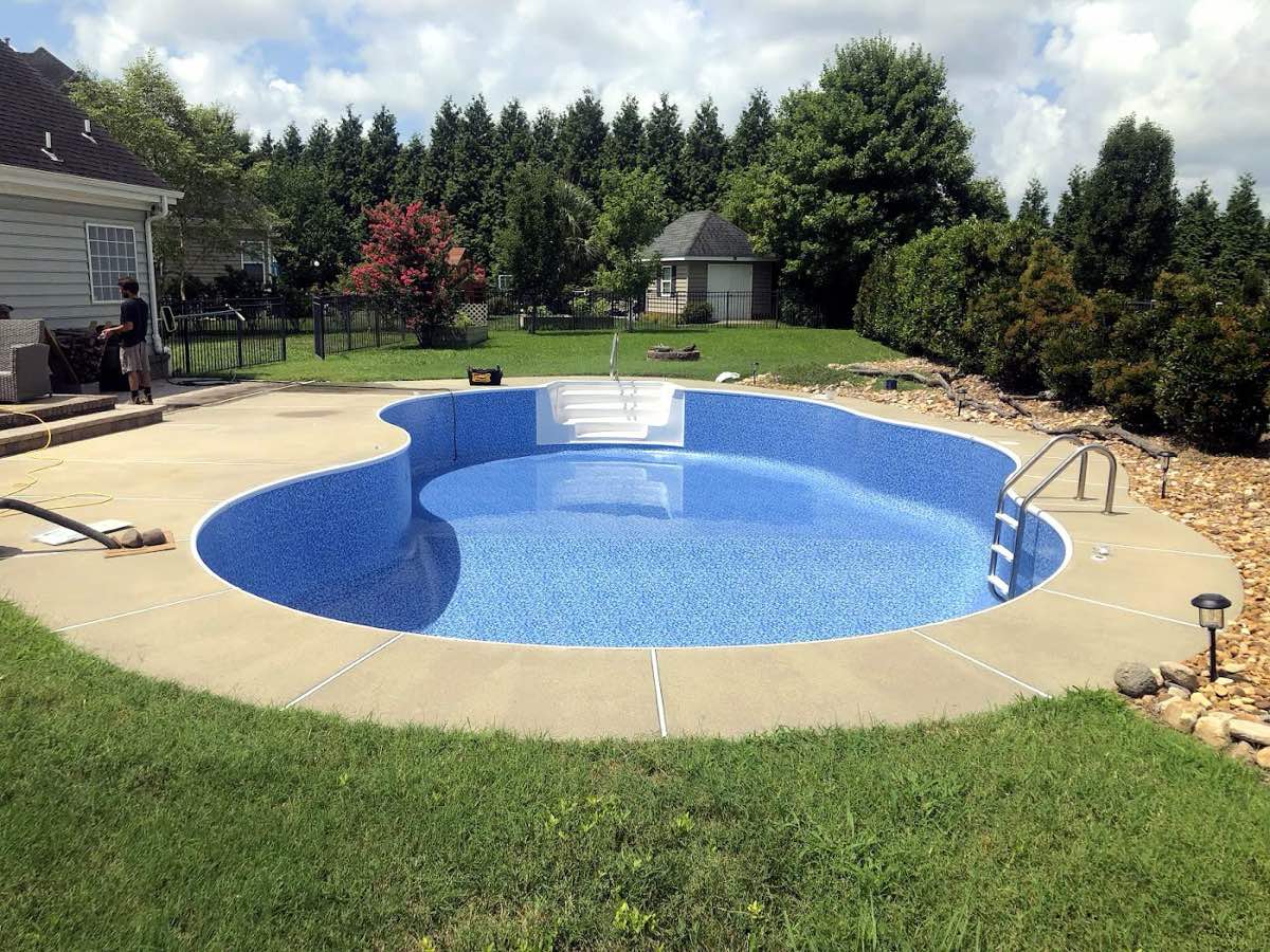 pool service work by Intracoastal Pool Liners LLC in South Mills