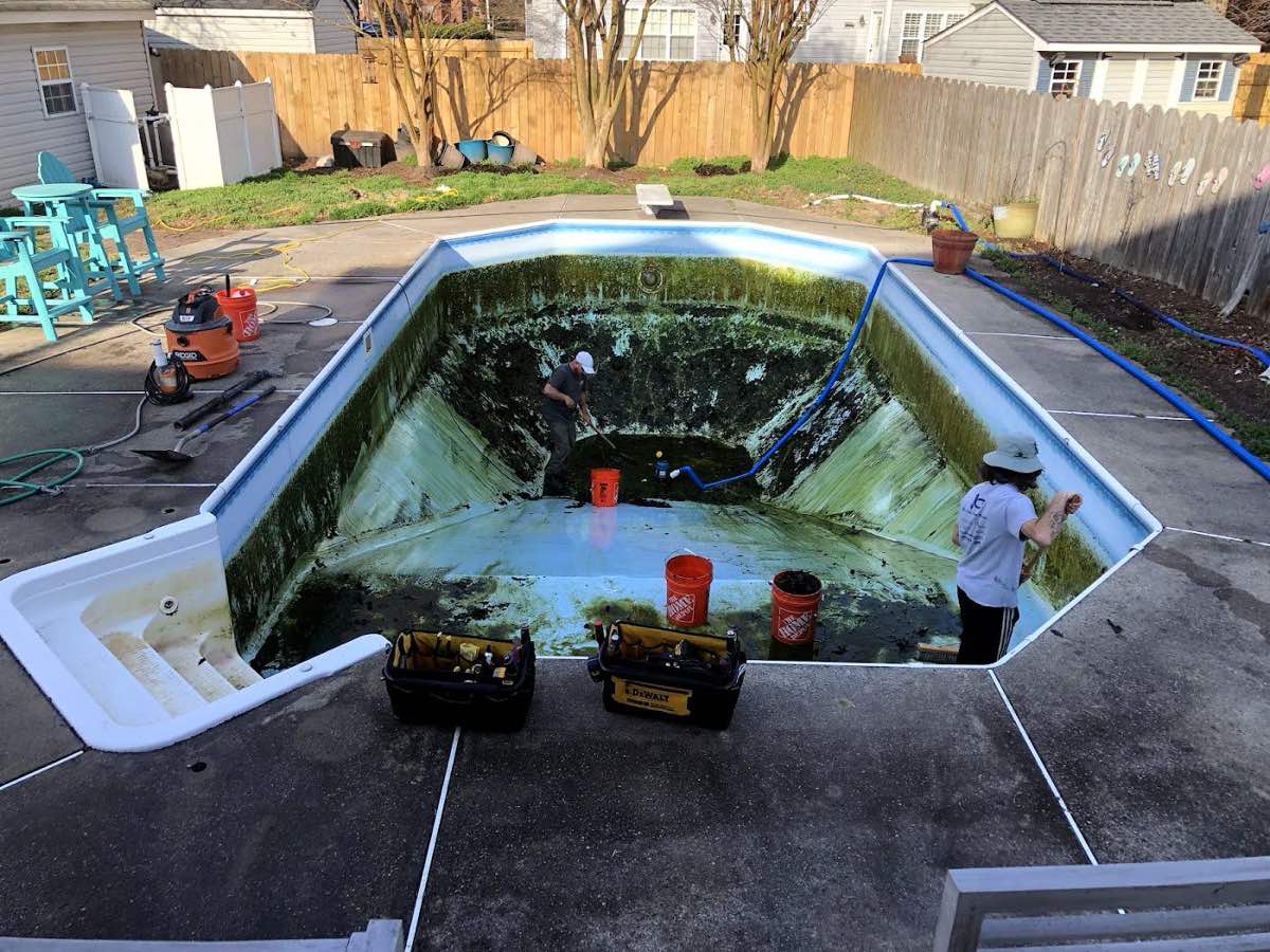 pool service work by Intracoastal Pool Liners LLC in South Mills